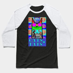 Cats and tats Rainbow 1 Baseball T-Shirt